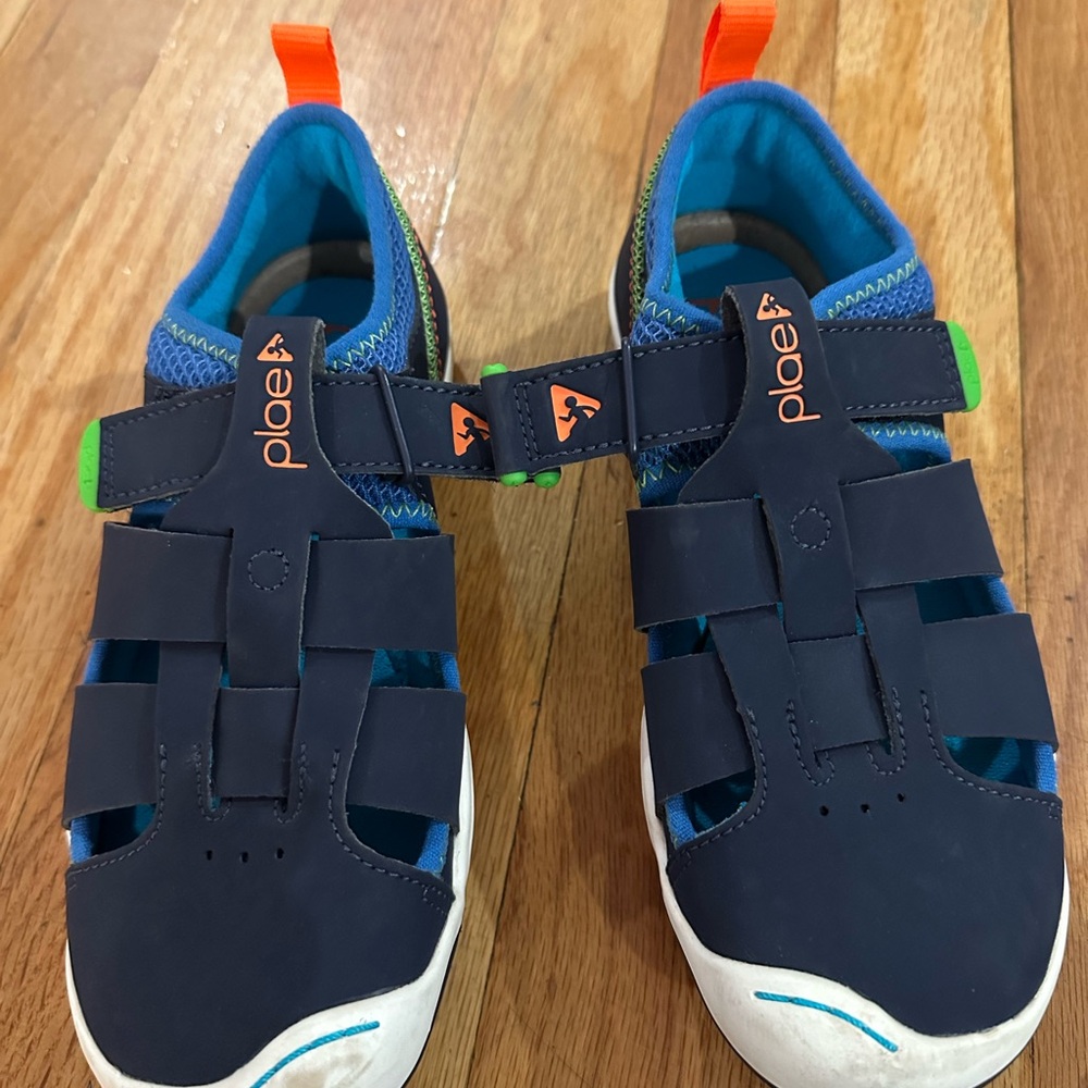 PLAE Kids Navy and Lime Water Shoes